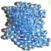 50 6mm Transparent Light Sapphire AB Round Glass Beads